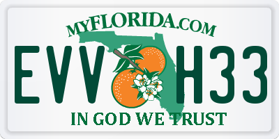 FL license plate EVVH33