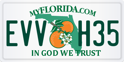 FL license plate EVVH35