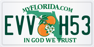 FL license plate EVVH53
