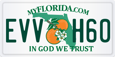 FL license plate EVVH60