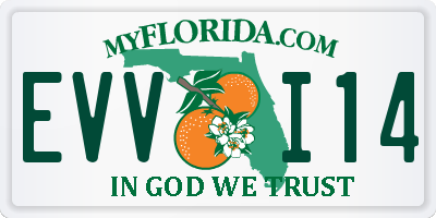 FL license plate EVVI14