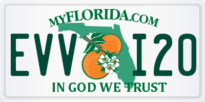FL license plate EVVI20