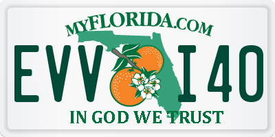 FL license plate EVVI40
