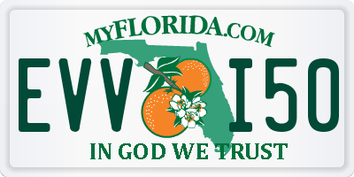 FL license plate EVVI50