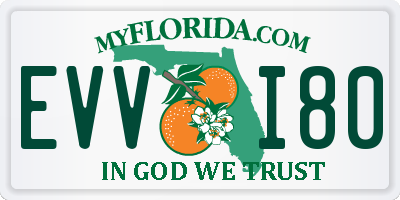FL license plate EVVI80