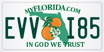 FL license plate EVVI85