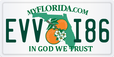FL license plate EVVI86