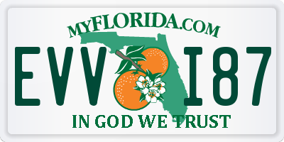 FL license plate EVVI87