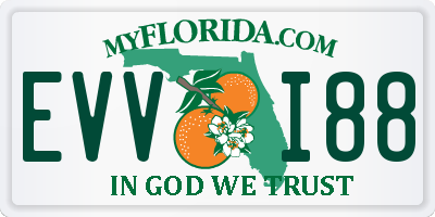 FL license plate EVVI88