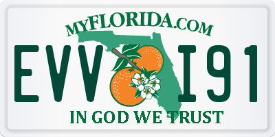 FL license plate EVVI91