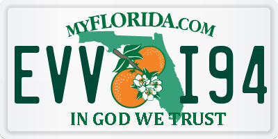 FL license plate EVVI94