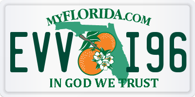 FL license plate EVVI96