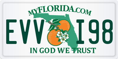 FL license plate EVVI98