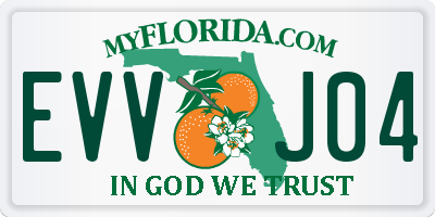 FL license plate EVVJ04