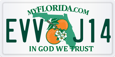 FL license plate EVVJ14