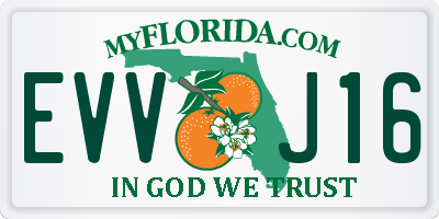 FL license plate EVVJ16