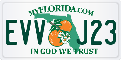 FL license plate EVVJ23