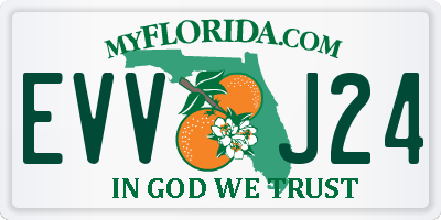 FL license plate EVVJ24