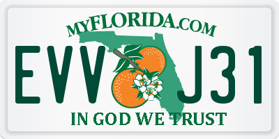 FL license plate EVVJ31
