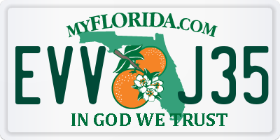 FL license plate EVVJ35
