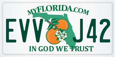 FL license plate EVVJ42