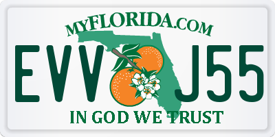 FL license plate EVVJ55