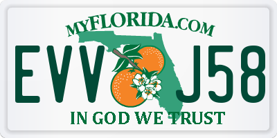 FL license plate EVVJ58