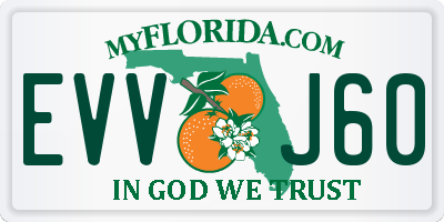 FL license plate EVVJ60