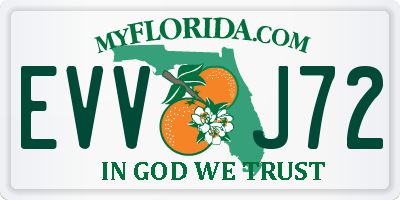 FL license plate EVVJ72