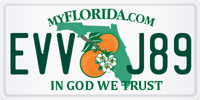 FL license plate EVVJ89