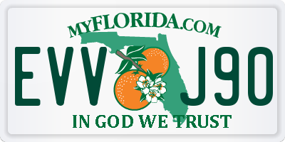 FL license plate EVVJ90