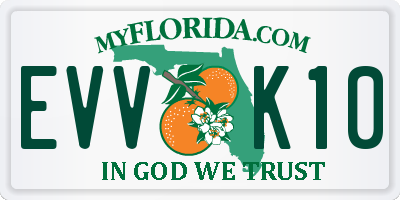 FL license plate EVVK10