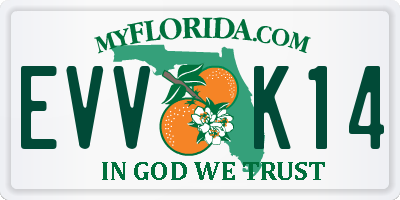 FL license plate EVVK14