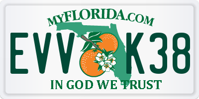 FL license plate EVVK38