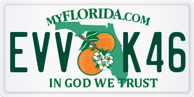 FL license plate EVVK46