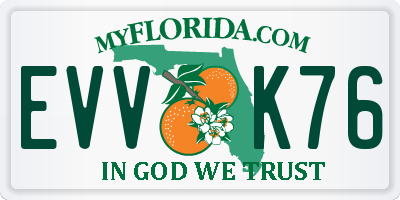 FL license plate EVVK76