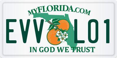 FL license plate EVVL01