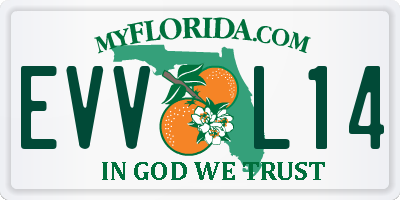FL license plate EVVL14