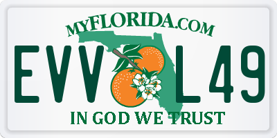 FL license plate EVVL49