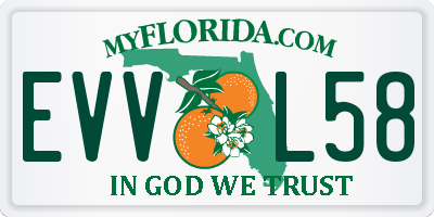 FL license plate EVVL58