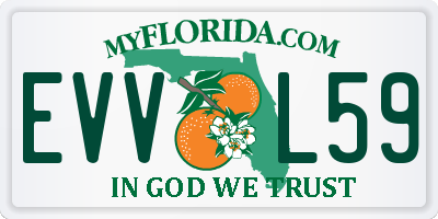 FL license plate EVVL59