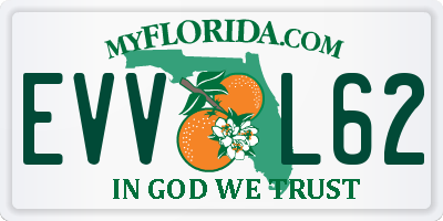 FL license plate EVVL62