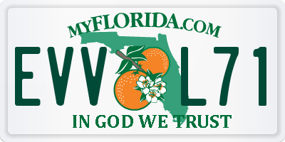 FL license plate EVVL71