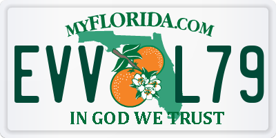 FL license plate EVVL79