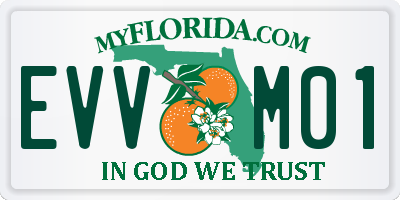 FL license plate EVVM01