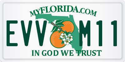 FL license plate EVVM11