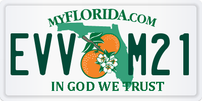 FL license plate EVVM21