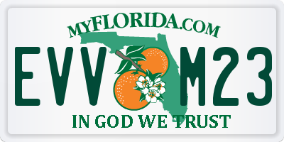 FL license plate EVVM23