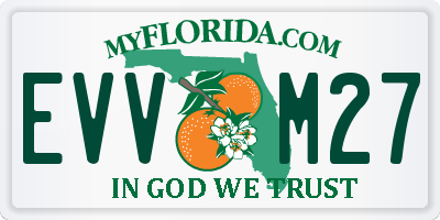 FL license plate EVVM27