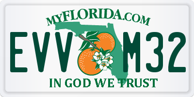 FL license plate EVVM32